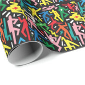 踊りの人々、ドードルセットパターン。 ラッピングペーパー (ロールコーナー)