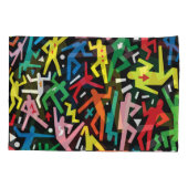 踊りの人々、ドードルセットパターン。 枕カバー (裏面)