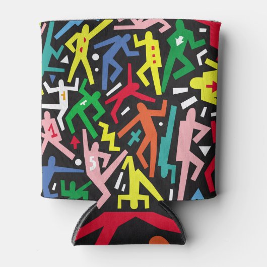 踊りの人々、ドードルセットパターン。 缶クーラー (正面)