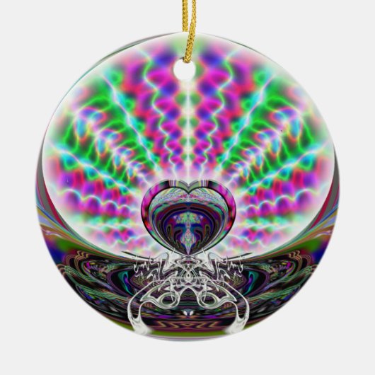 踊りの人及びオオタマオシコガネのオーナメント セラミックオーナメント (正面)