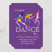 踊りの十代の若者たちの招待状 招待状 (正面/裏面)