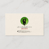 踊りの名刺(緑の背景幕) 名刺 (正面)