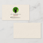 踊りの名刺(緑の背景幕) 名刺 (正面/裏面)