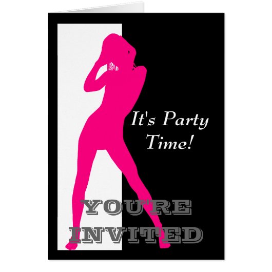 踊りの女の子オン白黒 (正面)