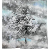 踊りの女性シャワーカーテン シャワーカーテン (正面)