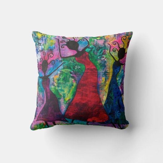 踊りの女性枕 クッション (裏面)