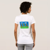踊りの女性Tシャツ Tシャツ (裏面フル)