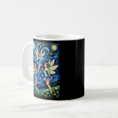 踊りの妖精たちがスターリースカイティーの下 コーヒーマグカップ (正面左)