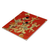 「踊りの床」アールデコ：ホセ・カルロス著 タイル (側面)