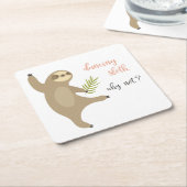 踊りの怠惰|なぜないか。 スクエアペーパーコースター (アングル)