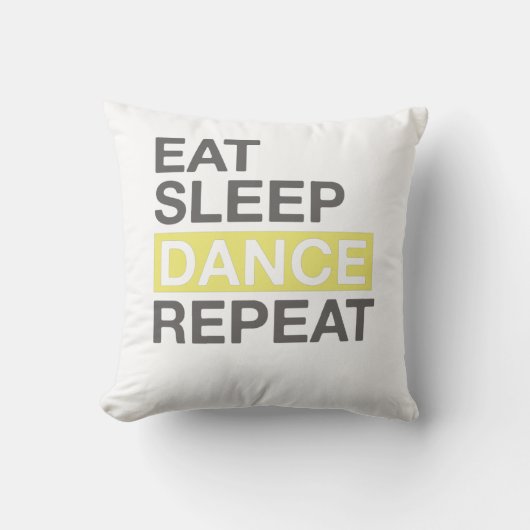 踊りの恋人のダンサー食べの睡眠ダンスリピート クッション (正面)