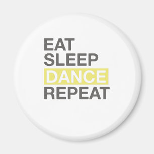 踊りの恋人のダンサー食べの睡眠ダンスリピート マグネット