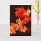 踊りの抽象芸術アートグリーティングカード カード (黄色い花)