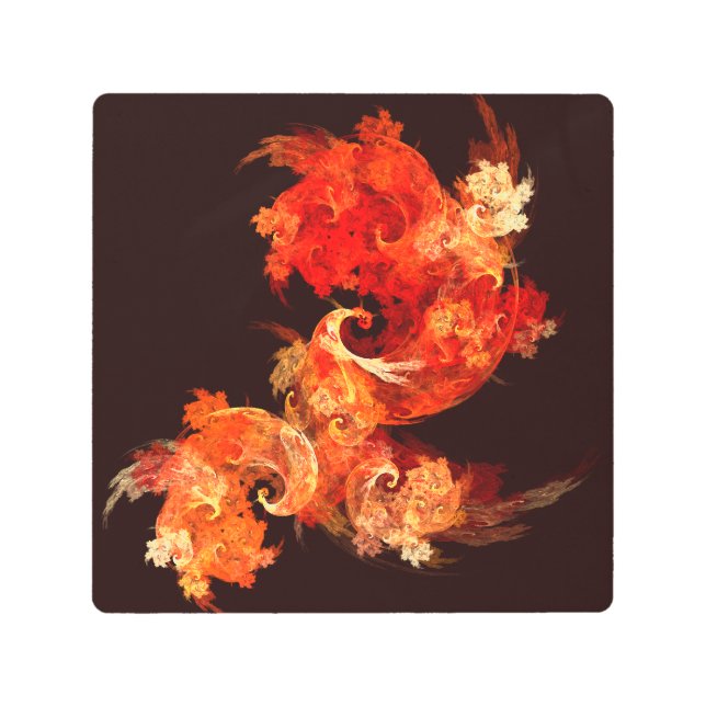 踊りの抽象芸術メタルウォールアート メタルプリント (正面)