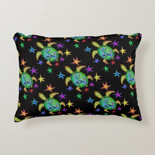 踊りの星のカメ アクセントクッション (正面)