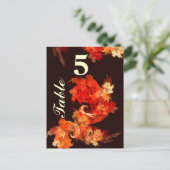 踊りの暖炉のテーブル番号はがき ポストカード (スタンド正面)