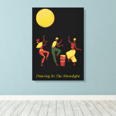 踊りの月明かりの中 – 編集可能文字 キャンバスプリント (インサイチュ (ウッドフロア))