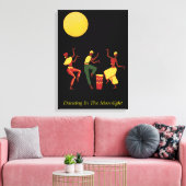 踊りの月明かりの中 – 編集可能文字 キャンバスプリント (インサイチュ (リビング))