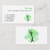 踊りの木々の愛の緑あなた自身の訪問 名刺 (正面/裏面)