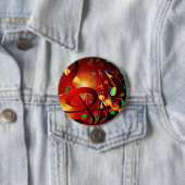 踊りの楽しい高音のクレフ、 音符記号音楽 缶バッジ (インサイチュ)