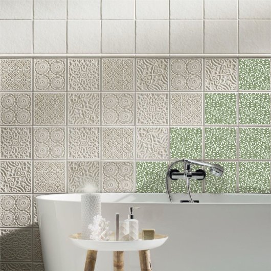 踊りの流離れれデザインの繊細な葉 タイル