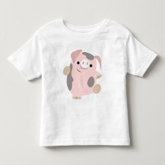 踊りの漫画のブタの子供の服装 トドラーTシャツ