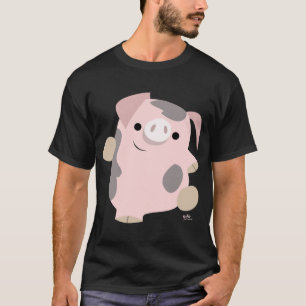 踊りの漫画のブタ Tシャツ