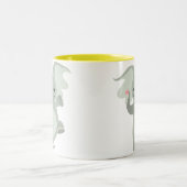 踊りの漫画象のマグ ツートーンマグカップ (中央)