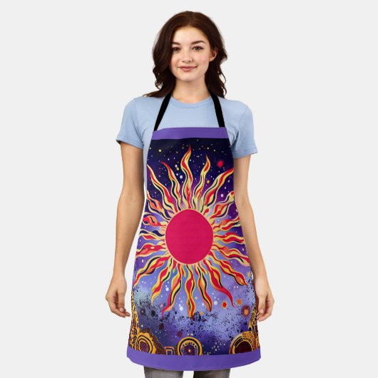 「踊りの炎の宇宙」 エプロン (着用した状態)