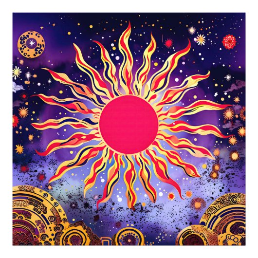「踊りの炎の宇宙」 フォトプリント            (正面)