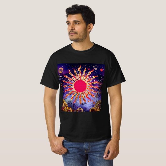 「踊りの炎の宇宙」 Tシャツ (正面フル)