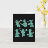 踊りの自由の女神7月4日USAボーイズギル カード (黄色い花)