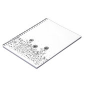 踊りの花が夏の牧草地に ノートブック (左側)