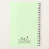 踊りの花が牧草地にライトグリーン ノートブック (裏面)