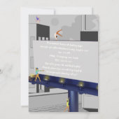 踊りの赤面誕生日 招待状 (裏面)