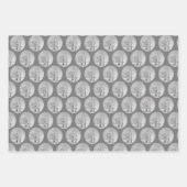 踊りの足の指にバレエシューズリピートパターン ラッピングペーパーシート (正面3)