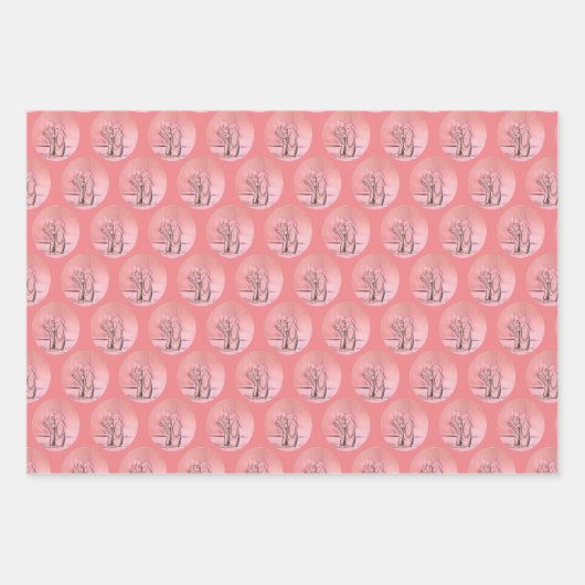 踊りの足の指にバレエシューズリピートパターン ラッピングペーパーシート (正面2)