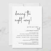 踊りの遠くに駆け結婚落ちパーティー 招待状 (正面)