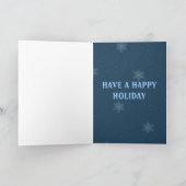 踊りの雪だるまの休日のgreetingcard シーズンカード (内部)