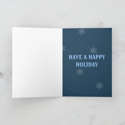 踊りの雪だるまの休日のgreetingcard シーズンカード (内部)