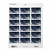 踊りの雪花冬の結婚式の住所 シール (フルシート)