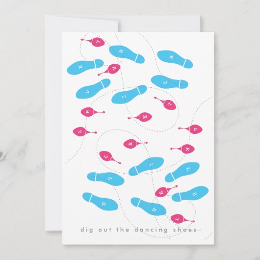 踊りの靴は日付を救います 招待状 (正面)