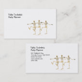 踊りの骨組ハロウィンのおもしろいな漫画 名刺 (正面/裏面)