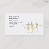 踊りの骨組ハロウィンのおもしろいな漫画 名刺 (裏面)