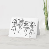 踊りの骨組古い骨の誕生日はあなたの文字を加えます カード (裏面)