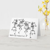 踊りの骨組古い骨の誕生日はあなたの文字を加えます カード (黄色い花)