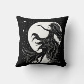 踊りの魔女ムーンライトハロウィーンA.I.おもしろい クッション (裏面)