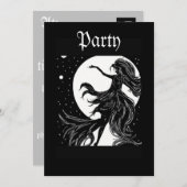 踊りの魔女ムーンライトハロウィーンA.I.おもしろい 招待状 (正面/裏面)