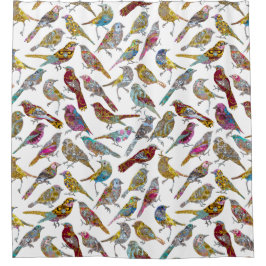 踊りの鳥エレガントでクラシックなShowertime シャワーカーテン