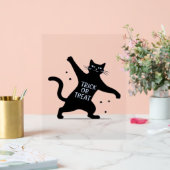 踊りの黒猫の不気味なトリック・オア・トレア アクリルサイン (ウェディング)